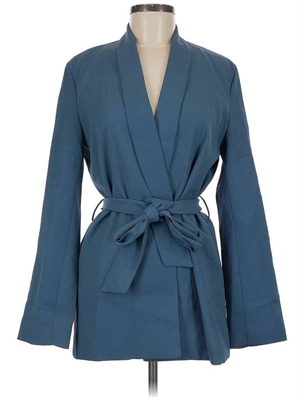 Womens Blazer Jacket in Teal with Waist Tie